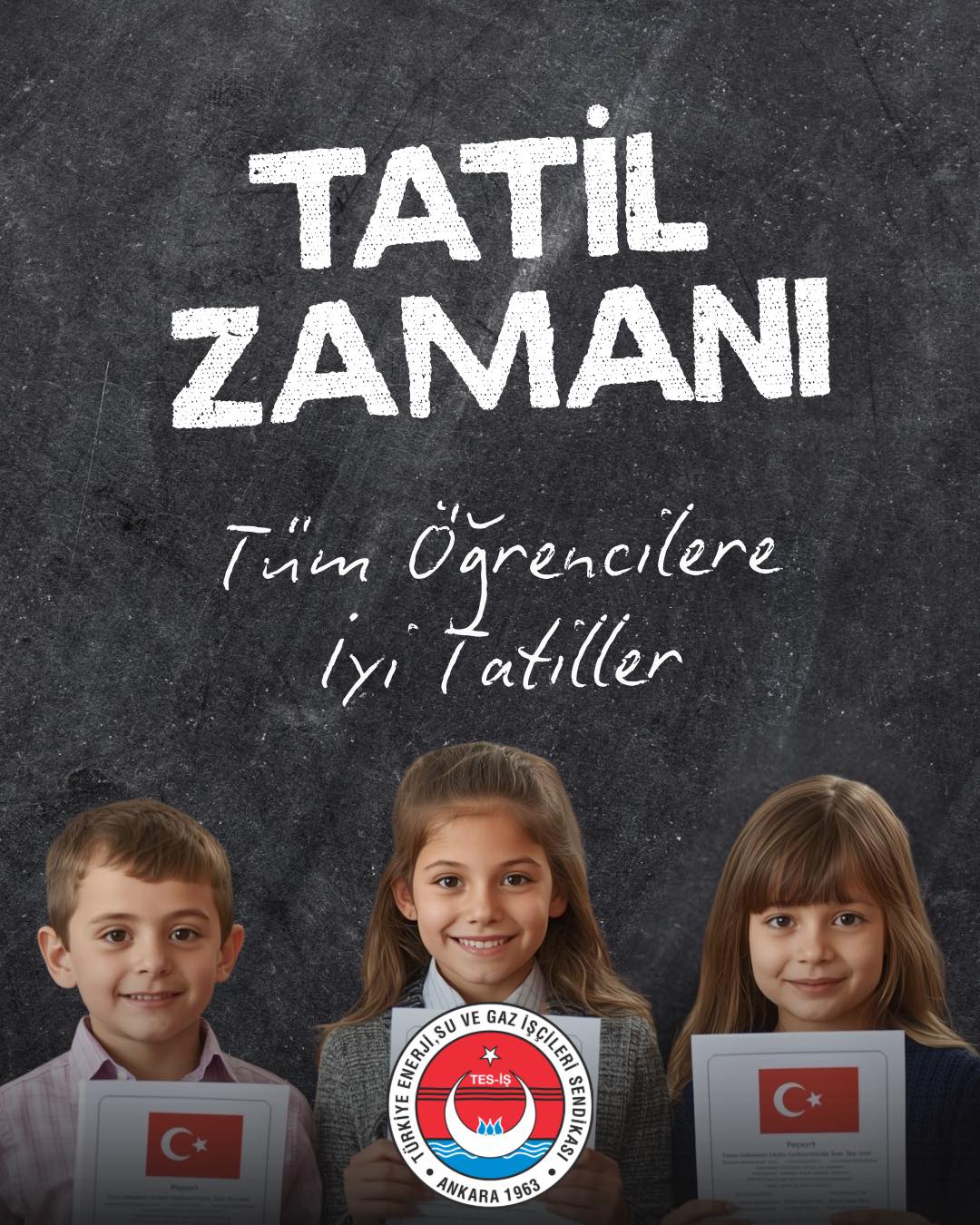 Genel Başkanımız İrfan KABALOĞLU, okulların yarıyıl tatiline girmesi vesilesiyle aşağıdaki şekilde bir mesaj yayınladı: 