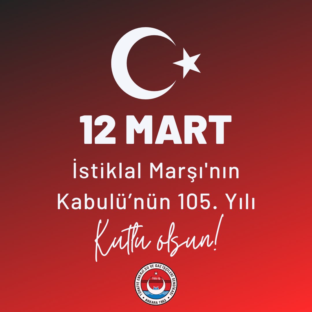 İstiklal Marşımızın kabul&uuml;n&uuml;n 105. yıl d&ouml;n&uuml;m&uuml;n&uuml; gururla ve saygıyla anıyoruz.