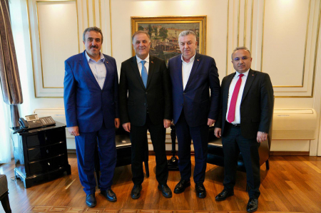 İSTANBUL B&Uuml;Y&Uuml;KŞEHİR BELEDİYE BAŞKAN VEKİLİ NURİ ASLAN&rsquo;A ZİYARET