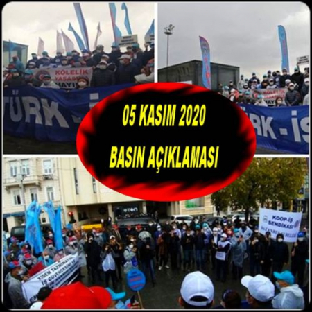 TÜRK-İŞ 1. İST. BÖLGE BASIN AÇIKLAMASI