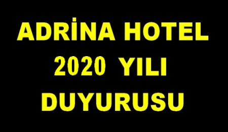 2020 ADRİNA DUYURUSU