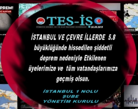 İSTANBUL DA DEPREM