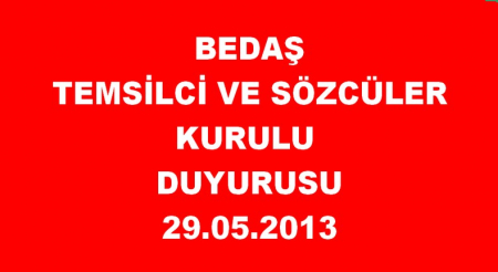 BEDAŞ TEMSİLCİ SÖZCÜ KURULU