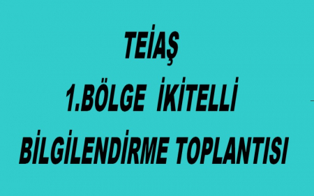 TEİAŞ 1.BÖLGE  İKİTELLİ BİLGİLENDİRME TOPLANTISI