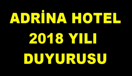 ADRİNA 2018 DUYURUSU