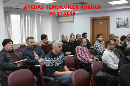 03.01.2018 -AYEDAŞ TEMSİLCİLER KURULU