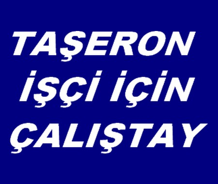 TAŞERON İŞÇİ İÇİN ÇALIŞTAY