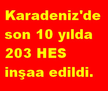 KARADENİZDE 10 YILDA 203 HES