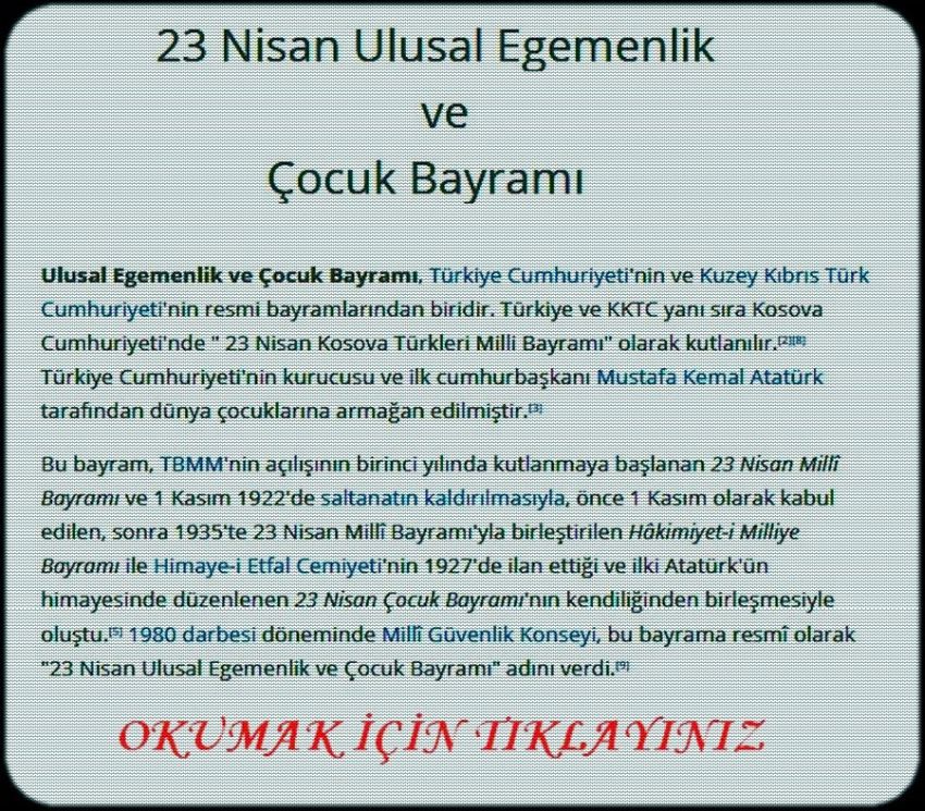 23 NİSAN 2021