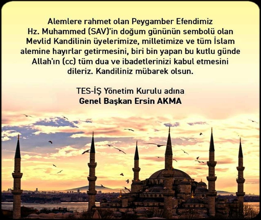 GENEL MERKEZİN MEVLİD KANDİLİ MESAJI