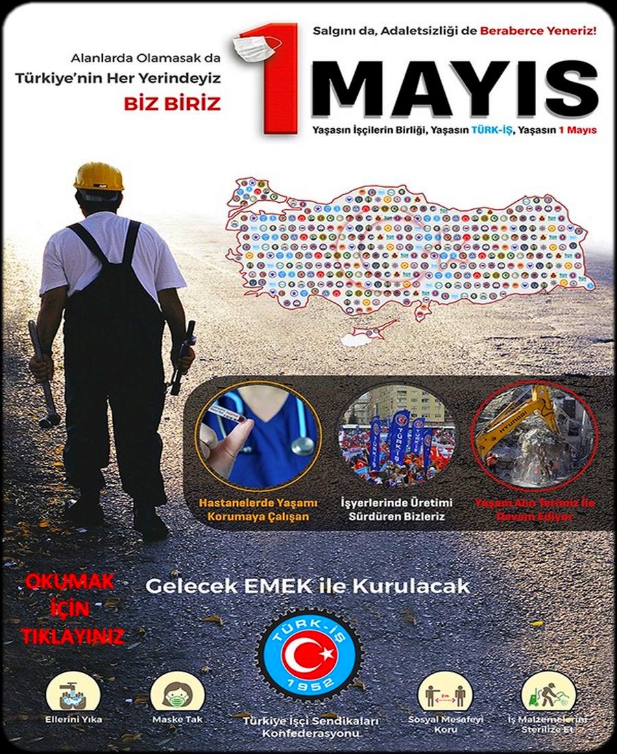 TÜRK-İŞ İN 1 MAYIS BİLDİRİSİ