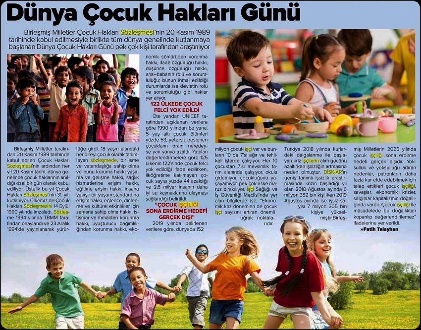 DÜNYA ÇOCUK HAKLARI GÜNÜ