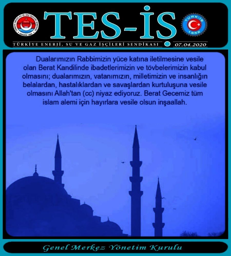 GENEL MERKEZ KANDİL MESAJI