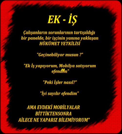 ek iş yapıyorum