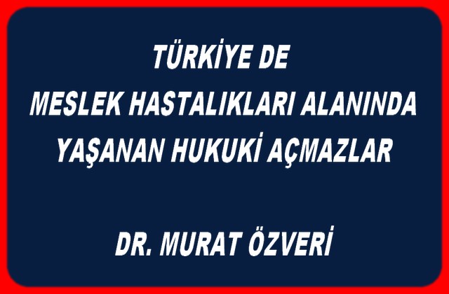 TÜRKİYEDE MESLEK HASTALIKLARI