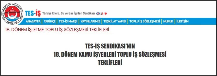18.TİS TASLAK DUYURUSU