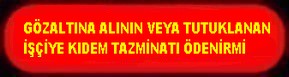 GÖZALTINA ALINAN VEYA TUTUKLANAN İŞÇİ