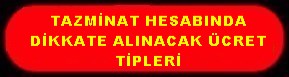 TAZMİNATLARDA ÜCRET TİPLERİ