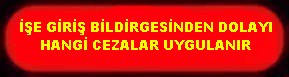 İŞE GİRİŞ BİLDİRGESİNDİN DOLAYI HANGİ CEZALAR UYGULANIR