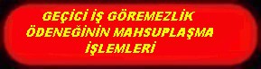 GEÇİCİ İŞ GÖREMEZLİK ÖDENEĞİNİN MAHSUPLAŞMA İŞLEMLERİ