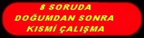 DOĞUMAN SONRA KISMİ ÇALIŞMA