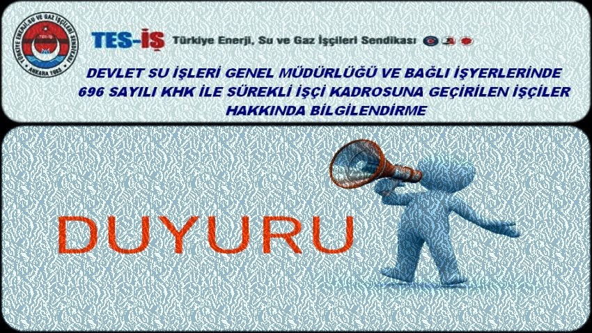 BİLGİLENDİRME DUYURUSU