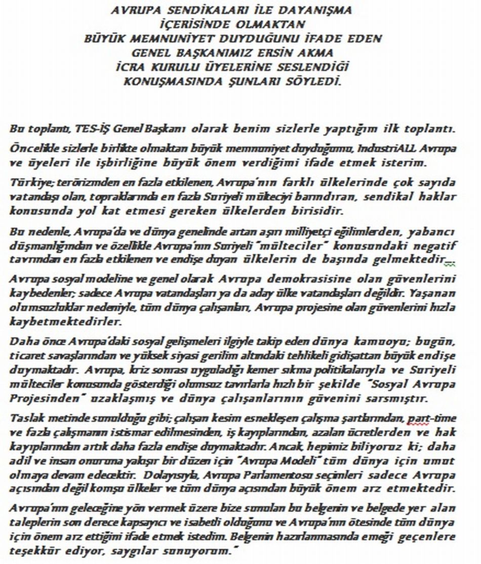 KONUŞMA METNİ