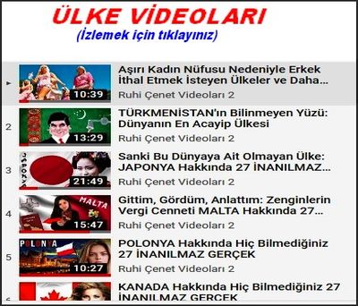ülke videoları