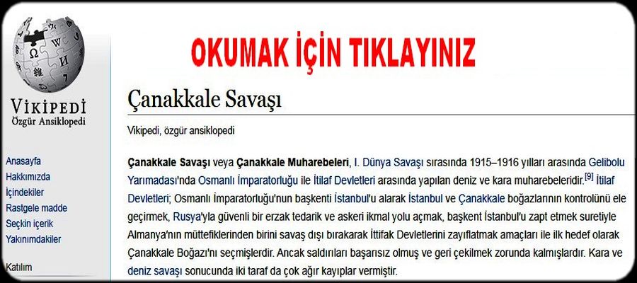 ÇANAKKALE SAVAŞI