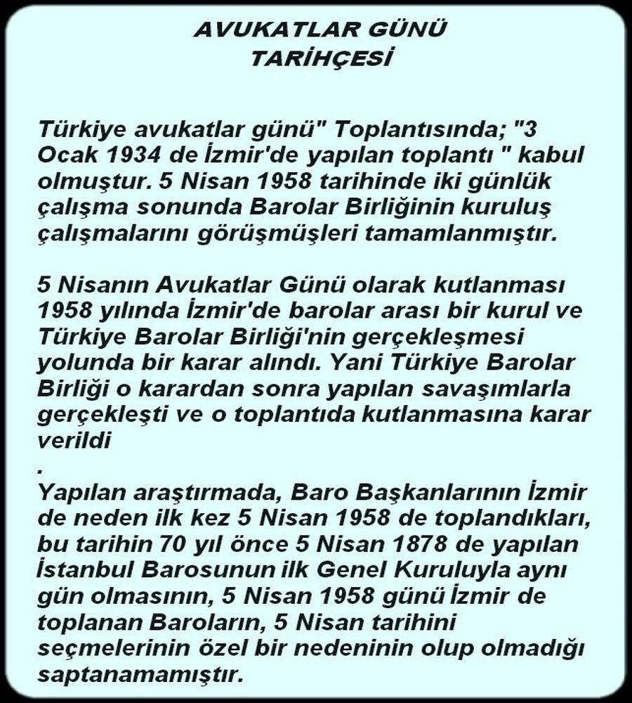 AVUKATLAR GÜNÜ