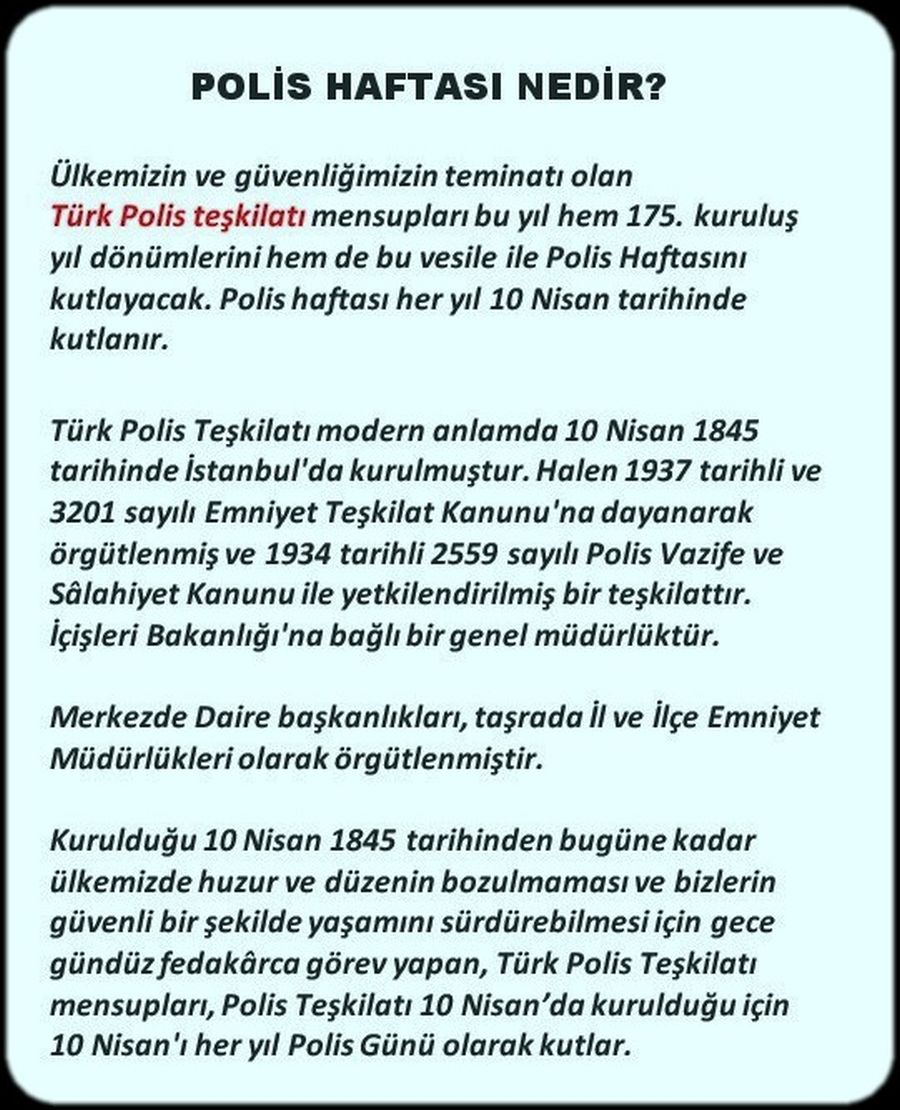 POLİS HAFTASI