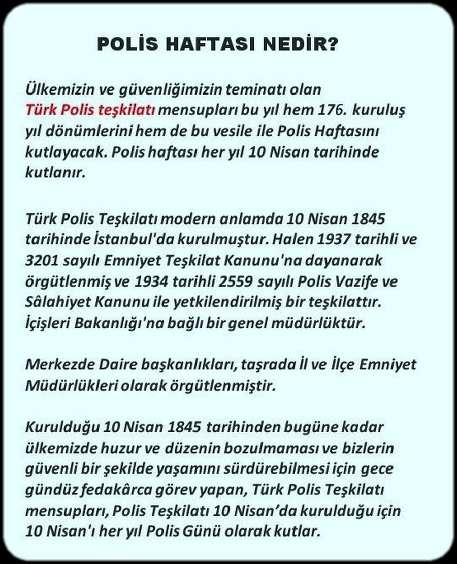 POLİS TEŞKİLATI 176 YILINDA