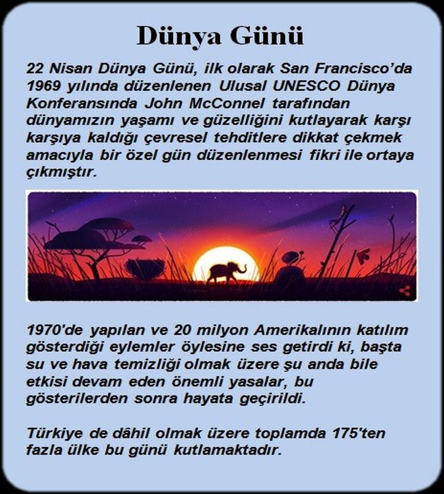DÜNYA GÜNÜ