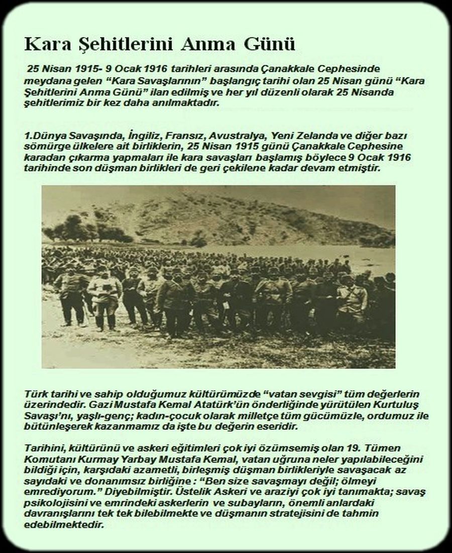 KARA ŞEHİTLERİNİ ANMA GÜNÜ