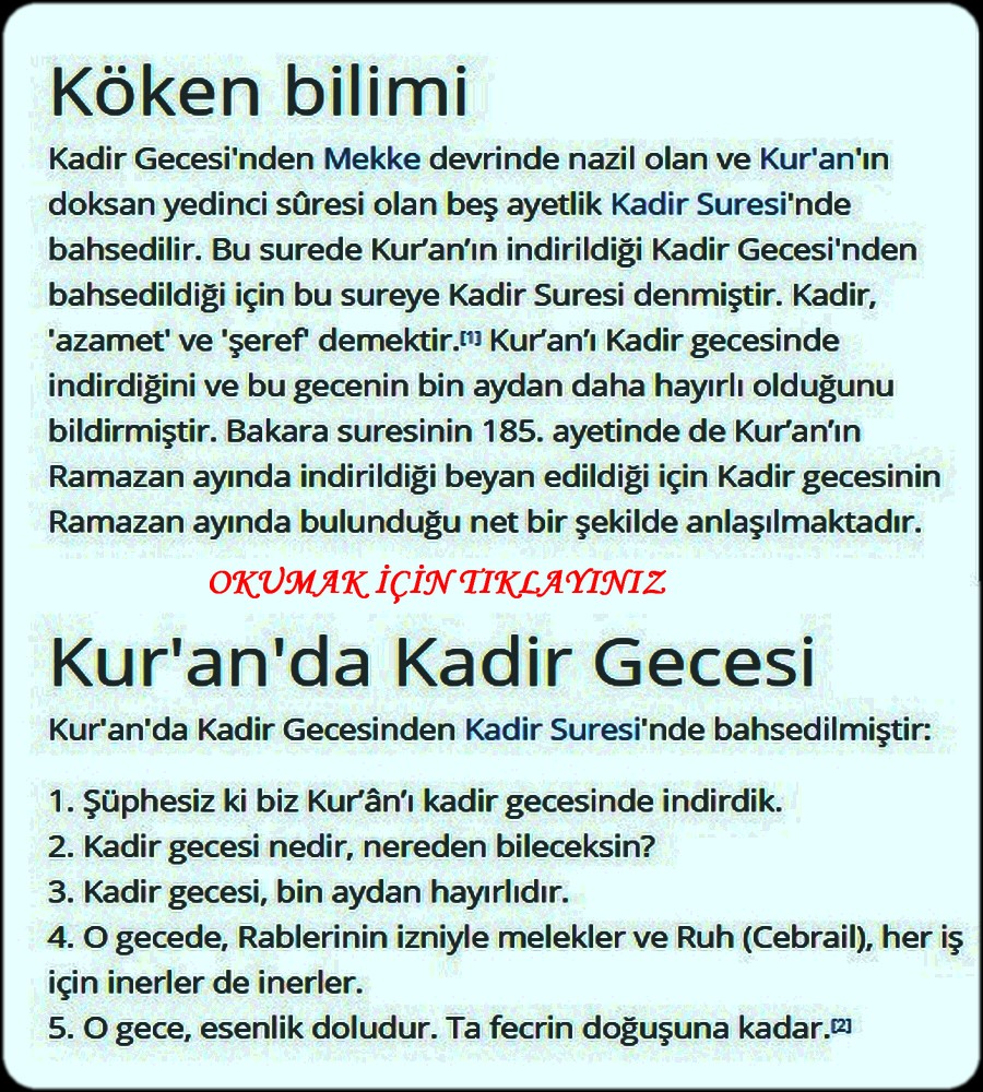 KADİR GECESİ