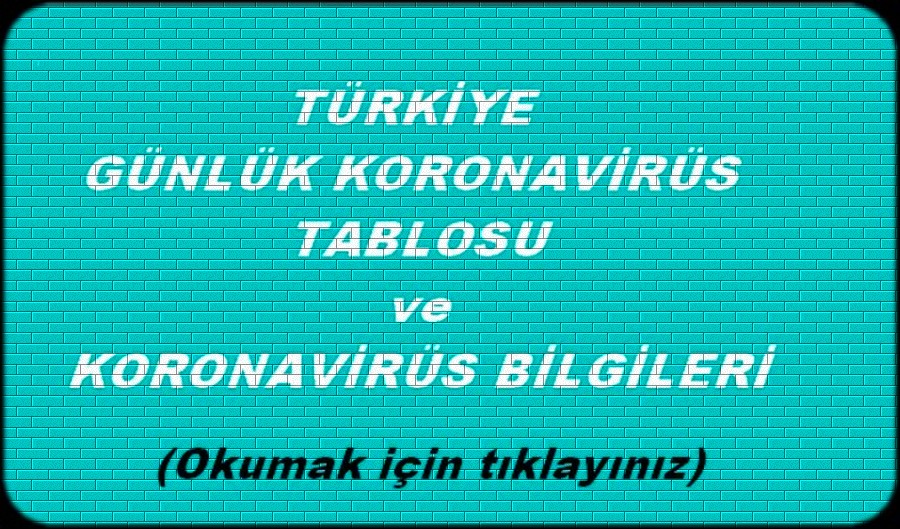 KORONAVİRÜS TABLOSU VE BİLGİLERİ