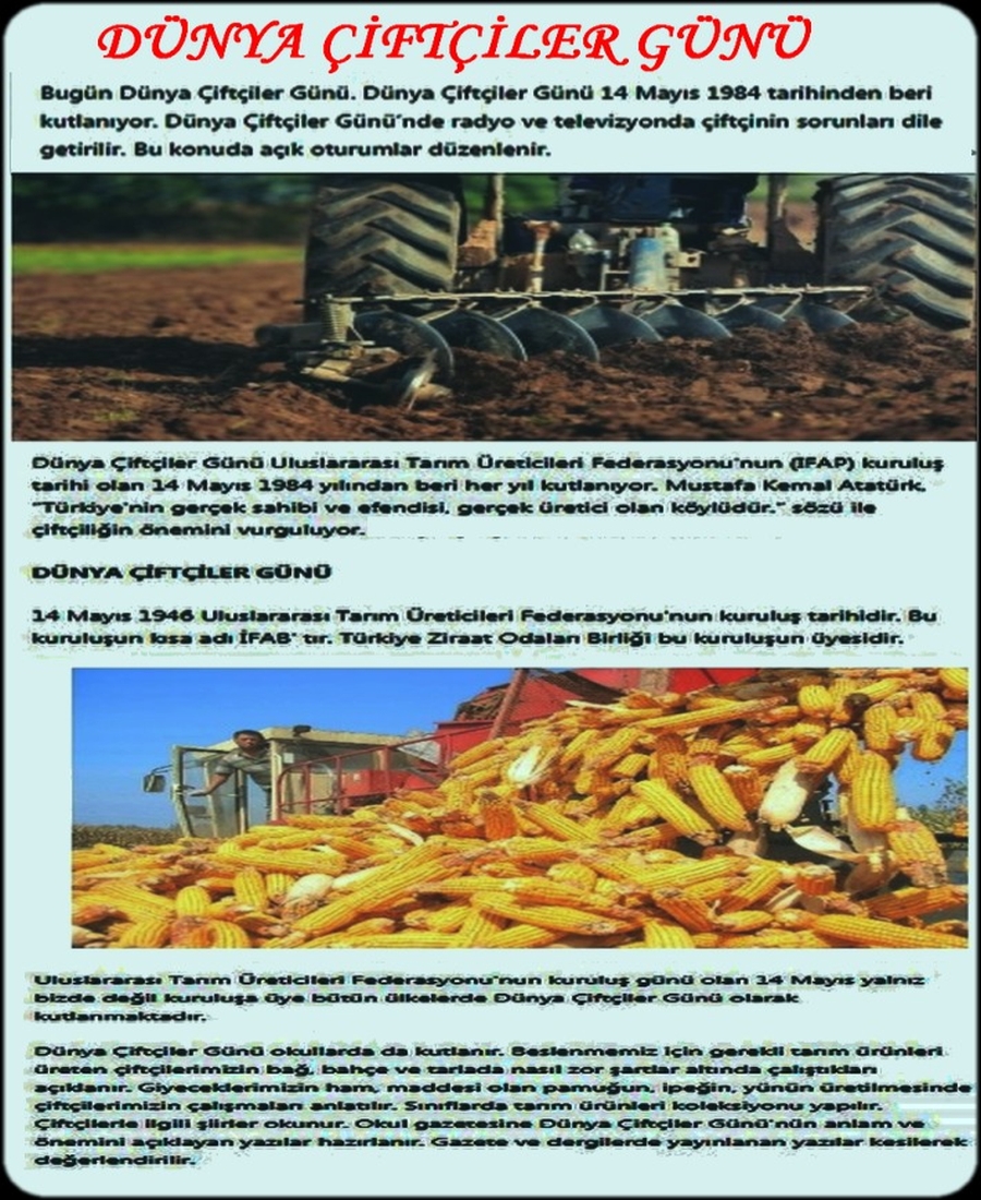 DÜNYA ÇİFTÇİLER GÜNÜ