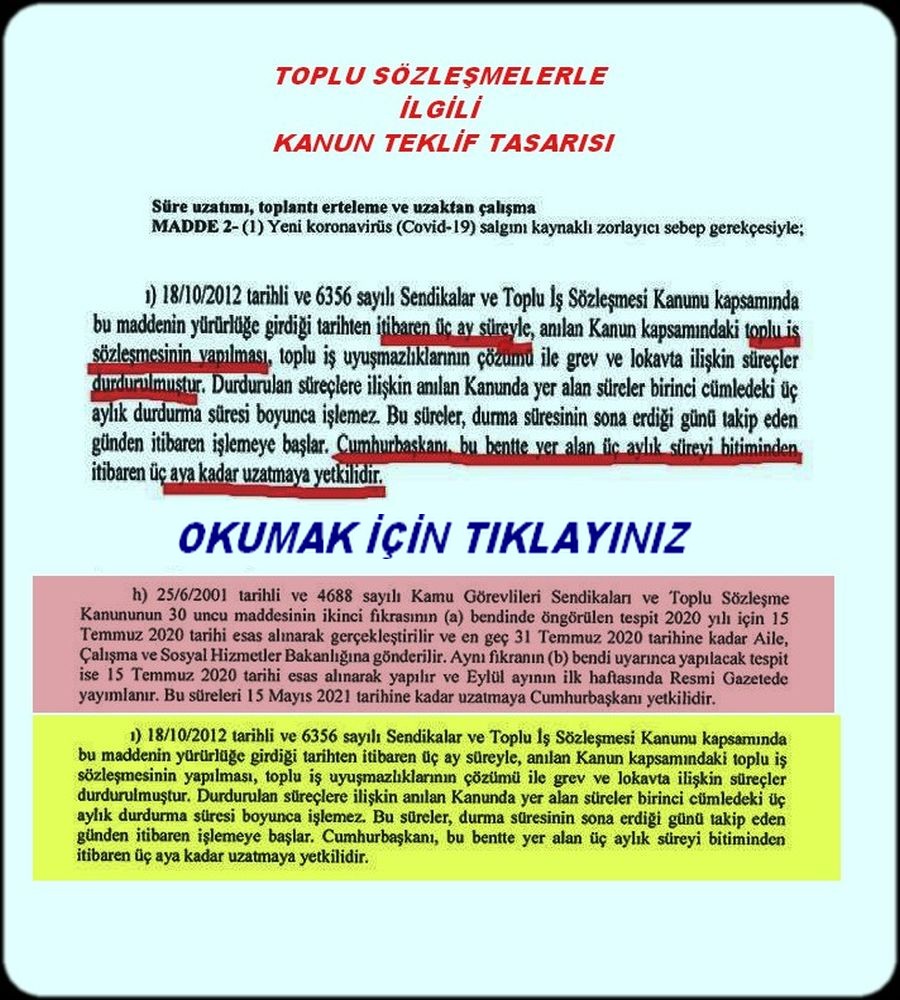 TİS KANUN TEKLİFİ